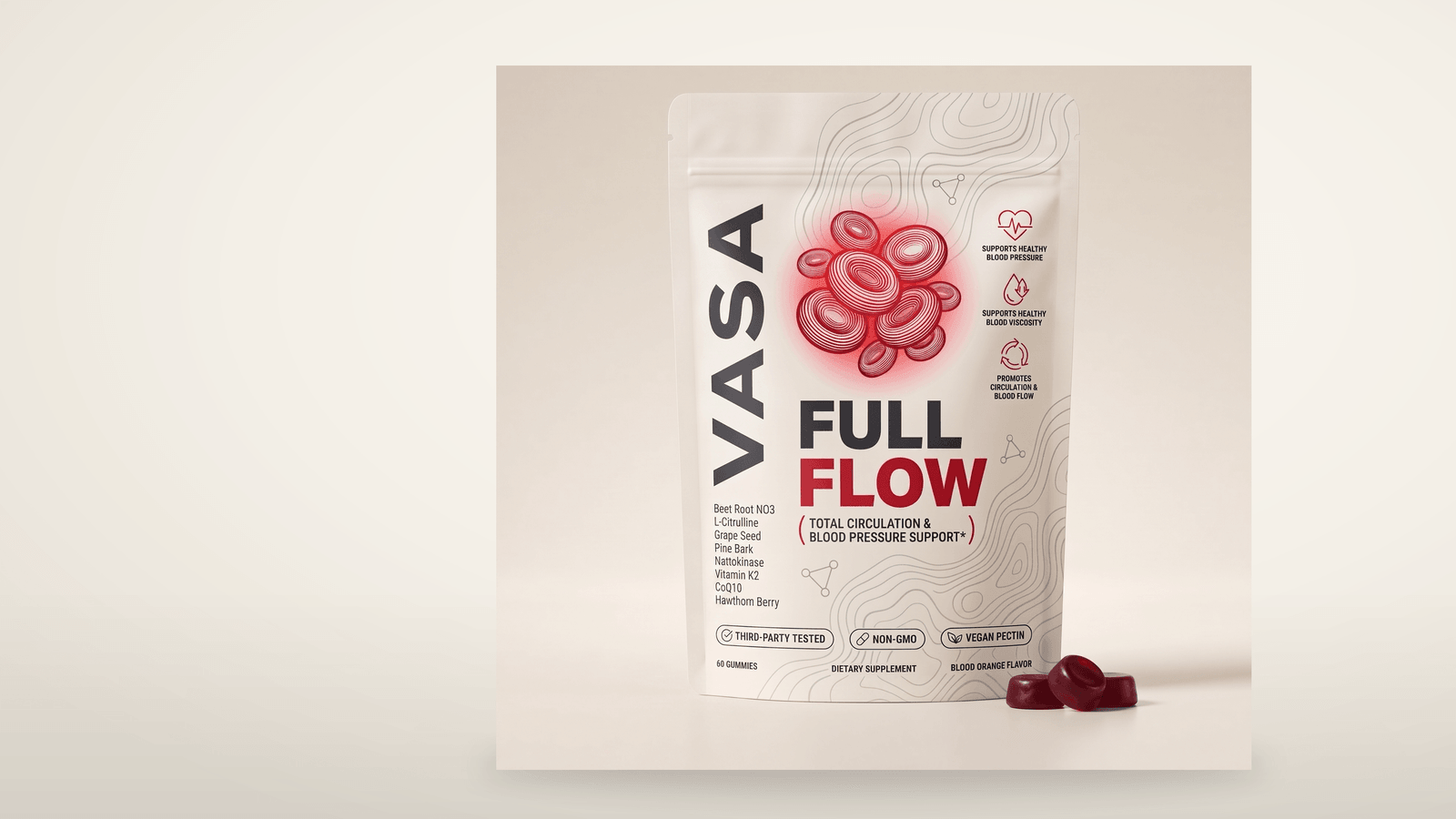 Vasa Full Flow, a blood orange circulation gummy